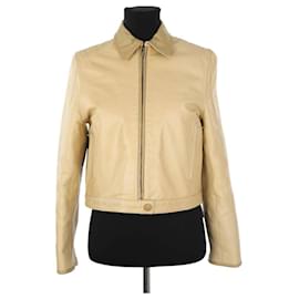 Dkny Beige Lederjacke Beige