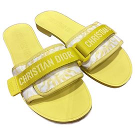 Sandali Dior Revolution Gialli in Tessuto e Gomma Giallo