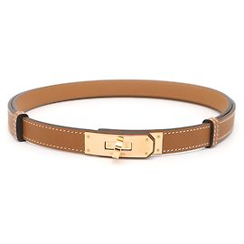 Cinturón Kelly 18 Oro Rosa Epsom de Hermès Dorado