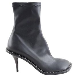 Stella Mc Cartney Black leather boots Black