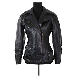 Jean Paul Gaultier Black leather jacket Black
