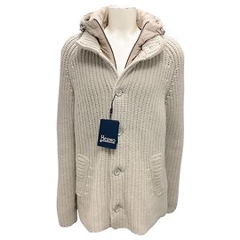 Herno Men's Beige 2023 Sorano Button Up Bomber Jacket Beige