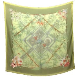Bufanda de seda Hermès en verde Verde