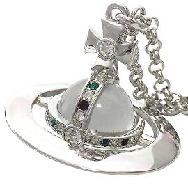 Collar Péndulo Tiny Orb de Vivienne Westwood Plata