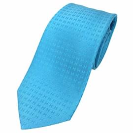 Hermès-Hermes Turquoise Silk Cravat-Turquoise