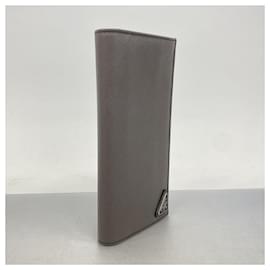 Prada-Prada Saffiano Leather Long Wallet-Brown