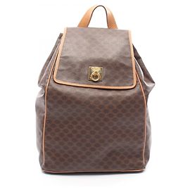 Céline Celine Brauner Macadam-beschichteter Canvas-Rucksack Braun