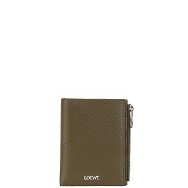 Loewe Slim Compact Bi-fold Wallet Green Khaki
