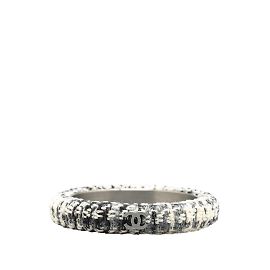 Pulseira Coco Mark da Chanel Marrom Preto Branco
