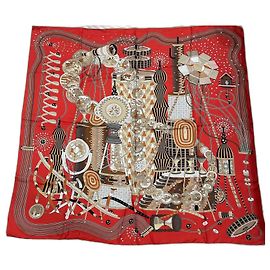 Hermès Seidentuch Rot 90cm Rot