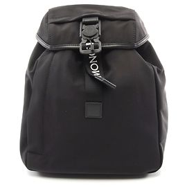 Moncler TRICK Nylon Leather Backpack Black