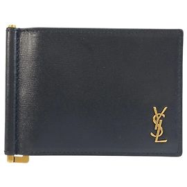 Carteira com clipe YSL Tiny Cassandra de Yves Saint Laurent Preto