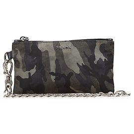 Prada Camouflage Münzgeldbörse Braun Schwarz Andere