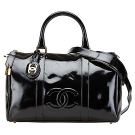 Chanel Coco Mark Boston Bag/Shoulder Bag Black