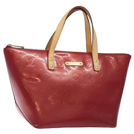 LOUIS VUITTON Bolsa Bellevue PM Monogram Vernis Pomme D'amour M93583 Auth 133126 Roja