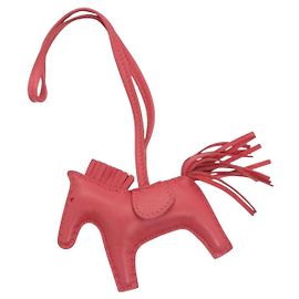 Hermès HERMES Rodeo Charm PM Charm Couro Rosa Auth 135937 Rosa