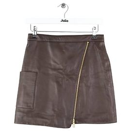 Bash Mini jupe en cuir marron Marron