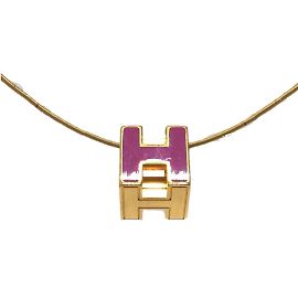 Collier en laque d'Ash H Cube Carage d'Hermès Violet