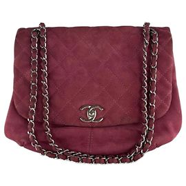 Bolsa de flap em caviar macio Chanel rosa Rosa