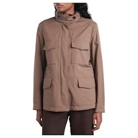 Loro Piana Traveller Cashmere gefütterte Anorak Safari Jacke Kamel