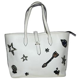 Ermanno Scervino White Vegan Leather Handbag White