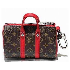 Louis Vuitton Mini Keepall Monogram Key Pouch Charm Brown