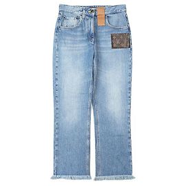 Pantalones de mezclilla de piel de oveja Monogram Louis Vuitton Azul Otro