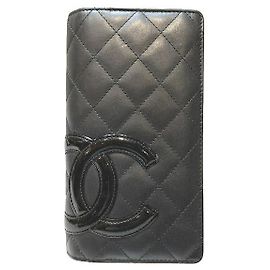 Chanel Cambon Line Long Wallet Black