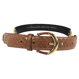 Christian Dior Python Metal Belt Bronze