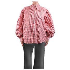 Simone Rocha Rot karierte Bluse - Größe UK 6 Rot