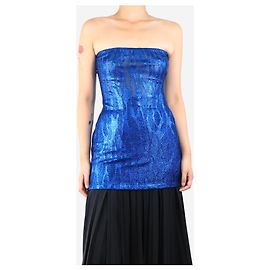 Missoni blauer Lurex-Überwurf-Top - Größe UK 10 Blau