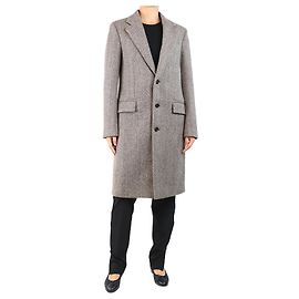Bottega Veneta Brown Herringbone wool coat - size UK 8 Brown
