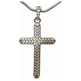 Collar de Cristal Cruzado Swarovski Plata