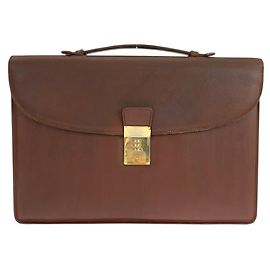 Borsa da lavoro in pelle Saffiano Prada Marrone