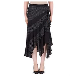 Joseph Ribkoff Rock mit Polka Dots Schwarz Schwarz