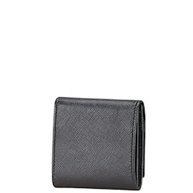 Prada-Prada Black Saffiano Leather Coin Case-Black