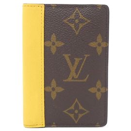 Louis Vuitton Monogram Organizer de Poche Business Card Holder Brown Yellow Monogram