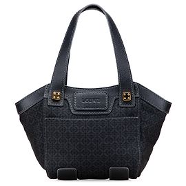 LOEWE Black Anagram Canvas Tote Black