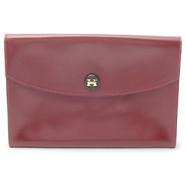 Pochette Rio in vitello rosso Hermès Rosso Bordò