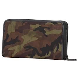 Prada-Prada Camouflage Long Wallet-Black,Khaki