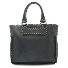 Céline Celine Leather Boogie Bag Tote Black