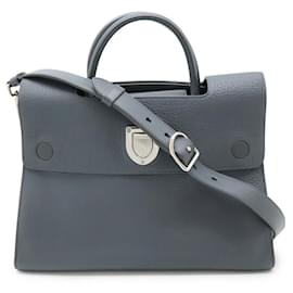 Dior-Dior Leather DiorEver Handbag Tote 2WAY-Grey