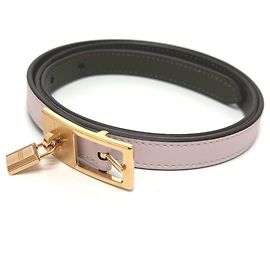 Cinturón reversible Lucky 15 PM de Hermès Rosa Caqui
