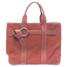 Hermès Hermes Petite Santu Tote Bag Dark red