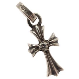 Pendente Baby Fat Chrome Hearts Top Double Diamond Ag925 Argento Auth 132980M Argento
