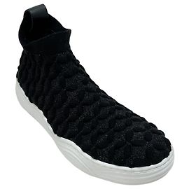 Alaïa Alaia Black Knit Petal Pull On Sneakers Black