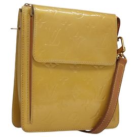 LOUIS VUITTON Monogram Vernis Motto Accessory Pouch Beige M91136 LV Auth ep10064 Beige