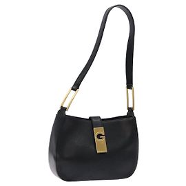 Borsa a Spalla GIVENCHY in Pelle Nera Oro Auth sw1101 Nero D'oro