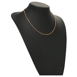Collar de Cadena Roll Chrome Hearts K22 Oro Auth 132985M Dorado