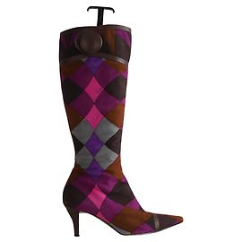 Emilio Pucci Bottes en daim multicolores Multicolore